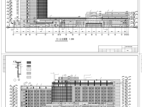 主楼立面cad施工图