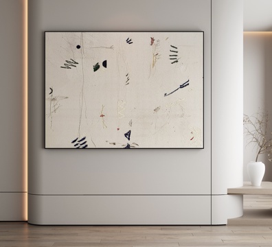 现代侘寂挂画 油画3d模型