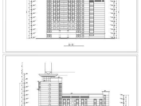 建筑立面cad施工图