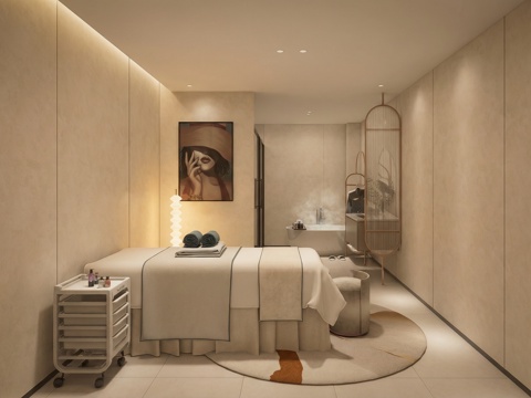  美容室  SPA  桑拿su模型 