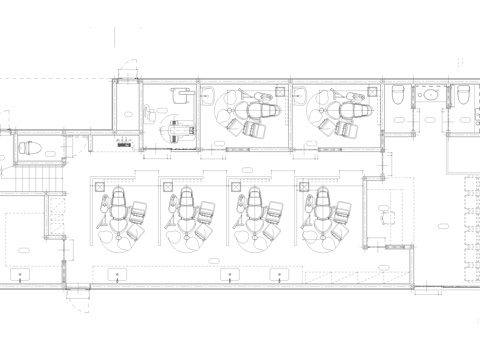 牙科诊所平面 口腔医院诊所平面图cad施工图