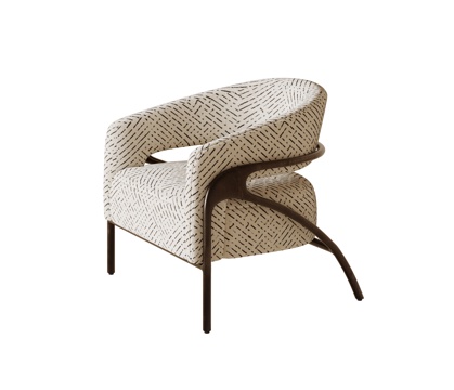  意式轻奢休闲椅su模型 