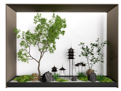 现代景观植物 景观花池 植物组团 植物堆su模型