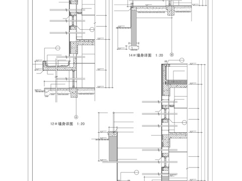 墙身详图cad施工图
