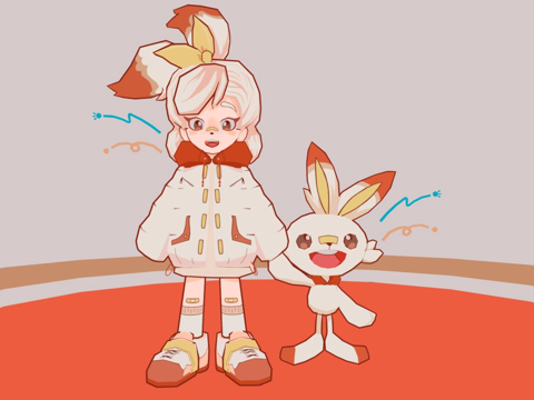 炎兔儿宝可梦剑盾su模型