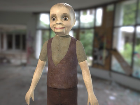 闹鬼腹语玩偶su模型