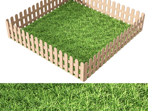  现代草坪su模型 