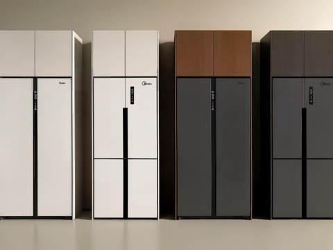  现代冰箱 冰箱 双开门冰箱 嵌入式冰箱 单开门冰箱3d模型 