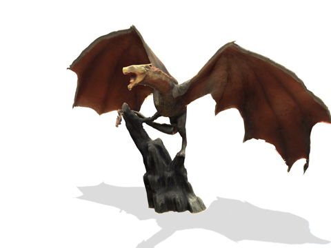  权力的游戏卓耿树脂雕像扫描su模型 