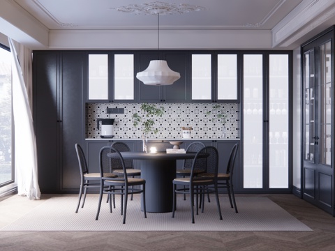 茶室 衣帽间 客厅 客餐厅 家装su模型