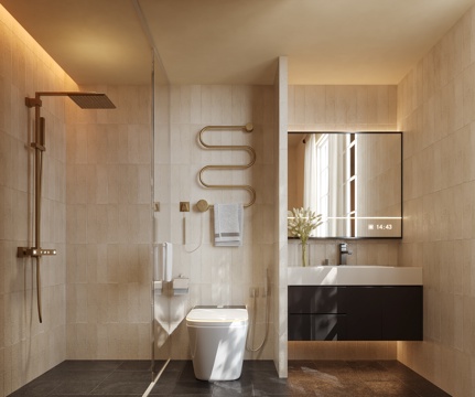  现代卫生间3d模型 