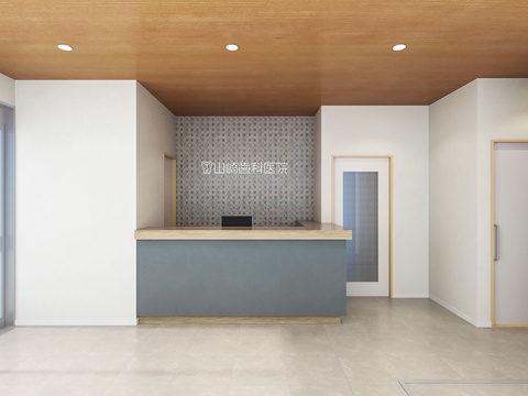 牙科诊所 医院前台 吧台 卫生所 服务台3d模型3d模型