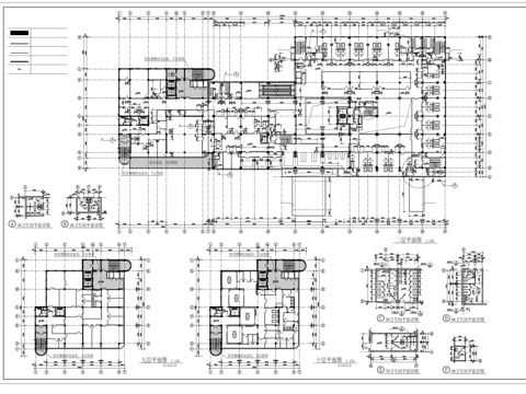 平面布置图 住院楼cad施工图