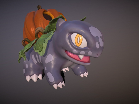 万圣节妙蛙种子su模型