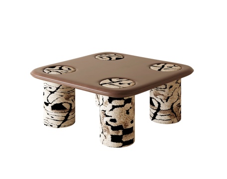  中古风茶几su模型 