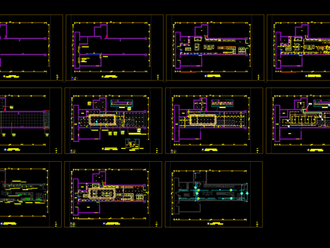 超市装修施工图cad施工图