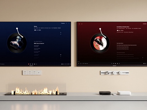  现代电视 液晶电视 壁挂式电视 大屏电视3d模型 