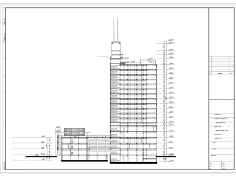 建筑剖面cad施工图