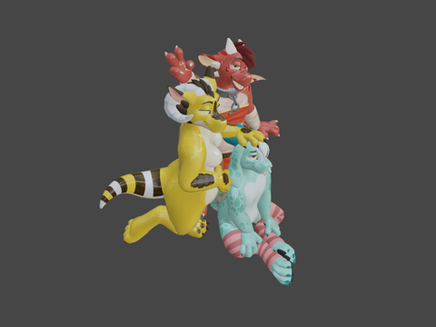  狗头人虚拟形象su模型 