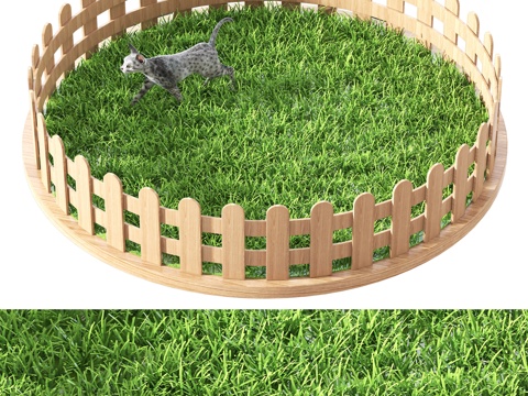  现代草坪su模型 