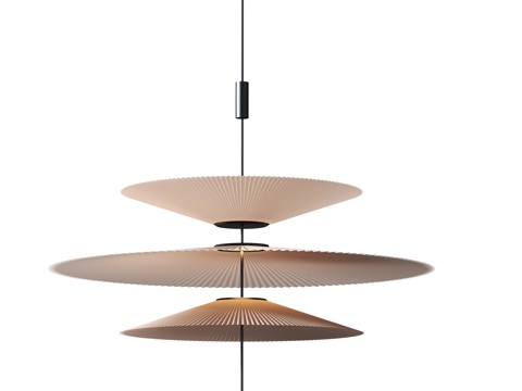  新中式吊灯su模型 