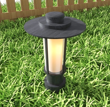  现代户外灯su模型 