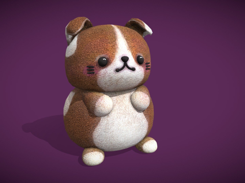  可爱胖狗su模型 