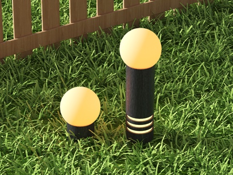  现代户外灯su模型 