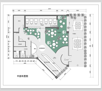  清吧酒馆CAD平面布置图  音乐餐厅 小酒吧cad施工图 