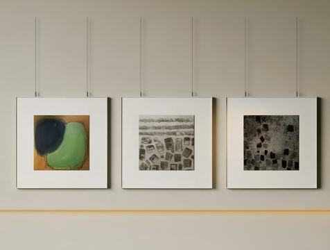  现代挂画 抽象画 风景油画 高端艺术挂画 肌理画3d模型 