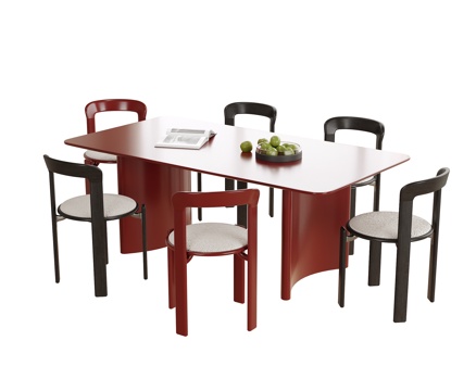  现代餐桌椅 餐椅 餐桌su模型 