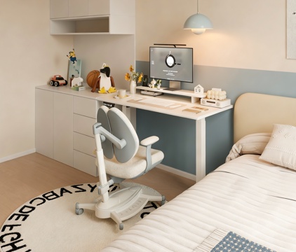  儿童书桌椅3d模型 