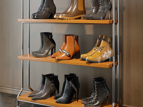  现代皮鞋高跟鞋3d模型 