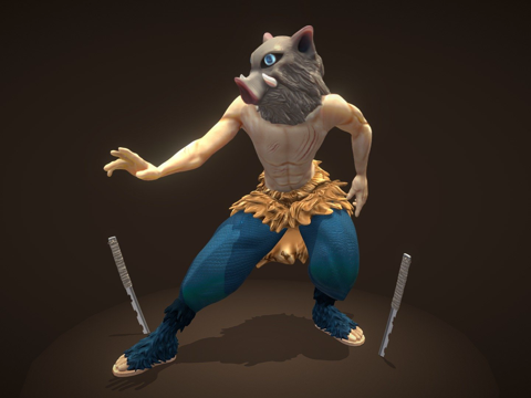 嘴平伊之助su模型