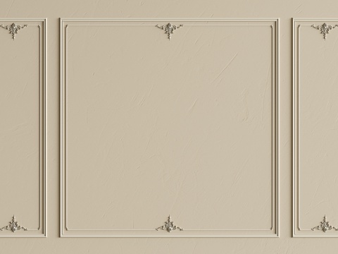  法式石膏雕花线条 欧式石膏线 角花 石膏造型线 石膏线背景墙su模型 