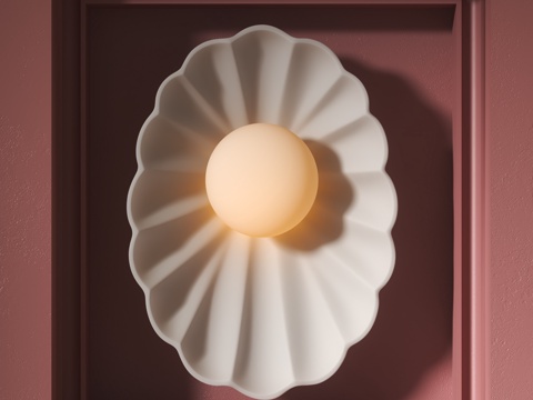  现代壁灯su模型 