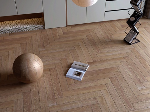  现代木地板su模型 