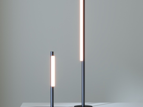  现代落地灯su模型 