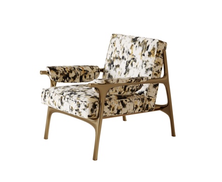  意式轻奢休闲椅su模型 