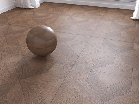  现代木地板su模型 