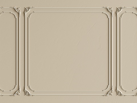  法式石膏雕花线条 欧式石膏线 角花 石膏造型线 石膏线背景墙su模型 