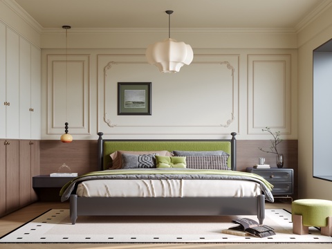  法式卧室3d模型 