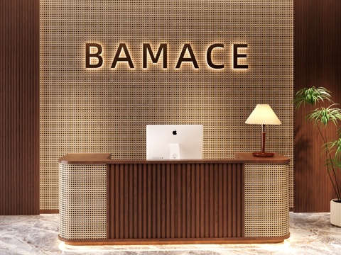  酒店前台 民宿前台 办公前台 简约前台 美容院前台3d模型 