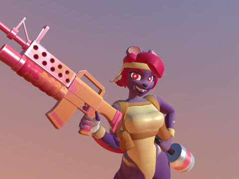 狗狗女孩su模型