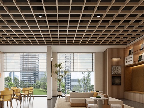  现代简约茶水间 现代茶水间 员工休息区 办公休息区su模型 