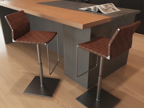  现代吧椅su模型 