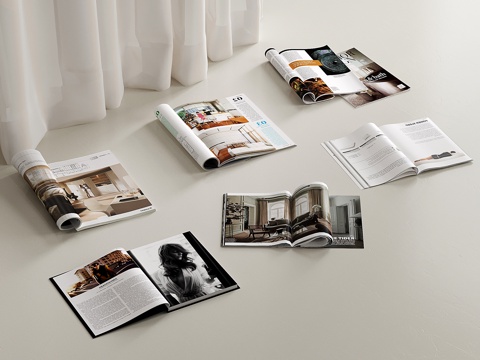 现代书籍 杂志3d模型