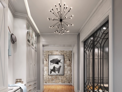  北欧门厅玄关过道3d模型 