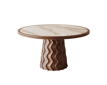  中古风餐桌3d模型 