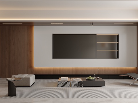  意式现代简约客餐厅3d模型 